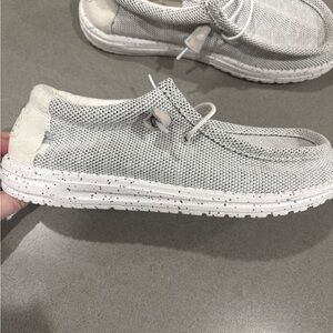 Hey Dude Men's Light Gray Slip-On Loafers